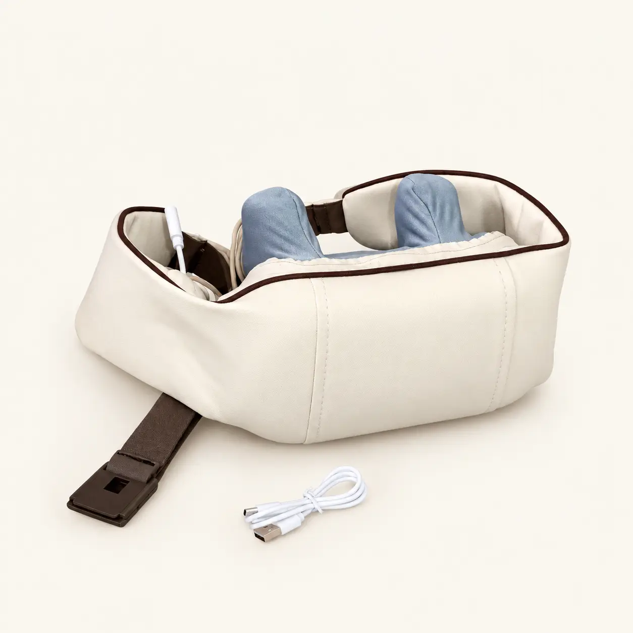 Masseur nuque et épaules avec sangle à boucle et câble USB-C fourni